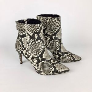 Katherine Kelly Rosie Snake Print Leather Booties 8